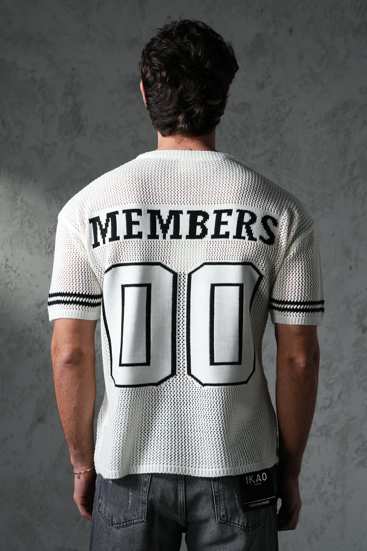 KNITTED MEMBERS JERSEY - IVORY