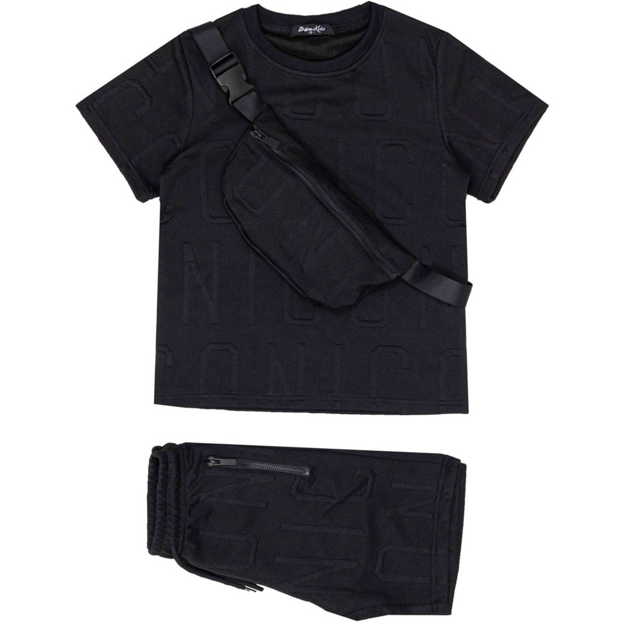 Ensemble Short T-shirt ZAYNE - Noir Noir