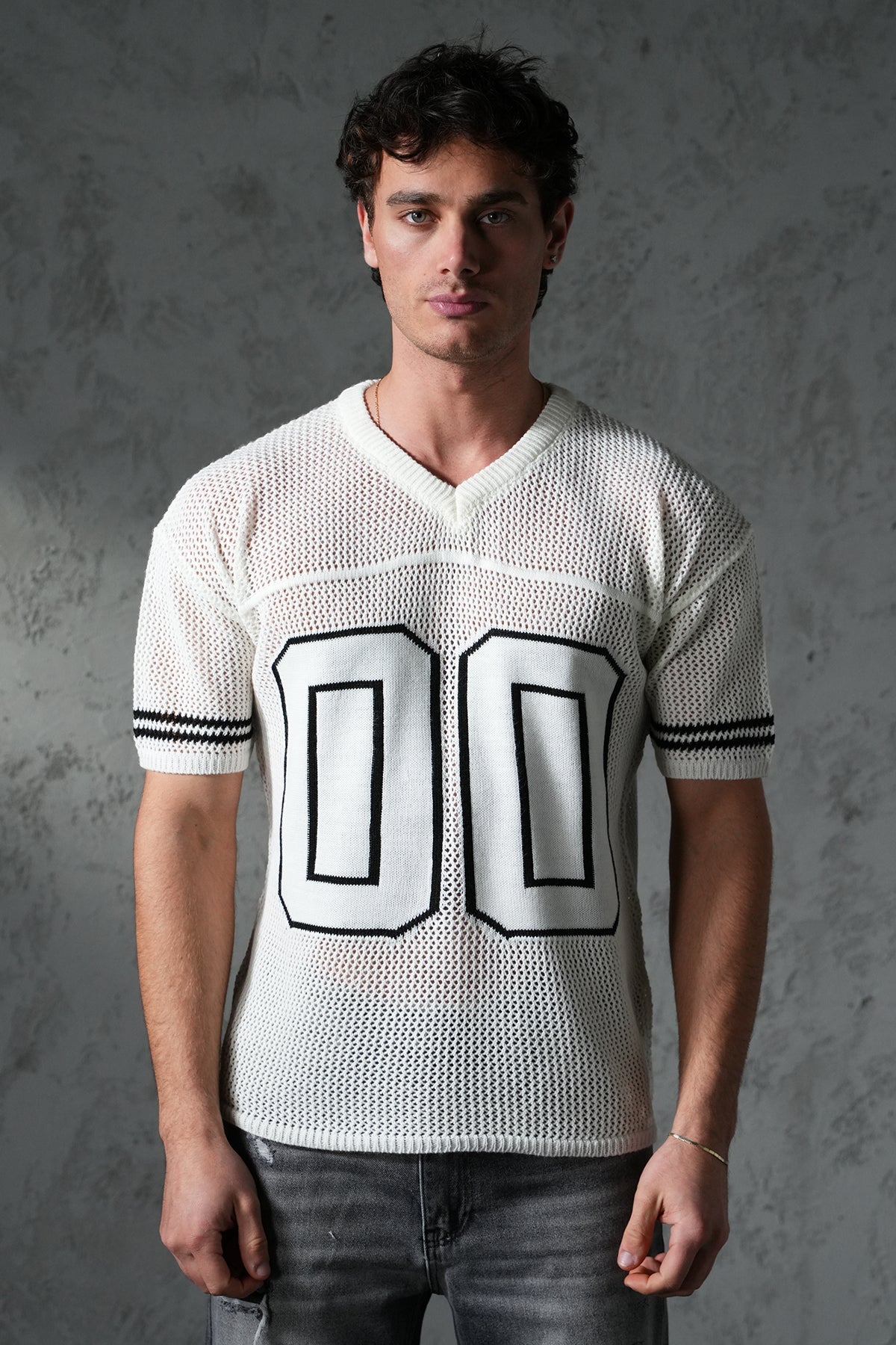 KNITTED MEMBERS JERSEY - IVORY