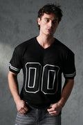KNITTED MEMBERS JERSEY - BLACK