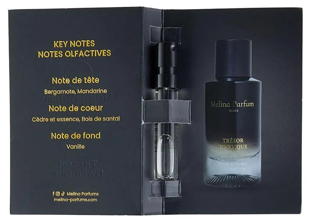 Melina Parfums Trésor D'afrique Édition L’Obsidienne Extrait de Parfum pour homme 50ml