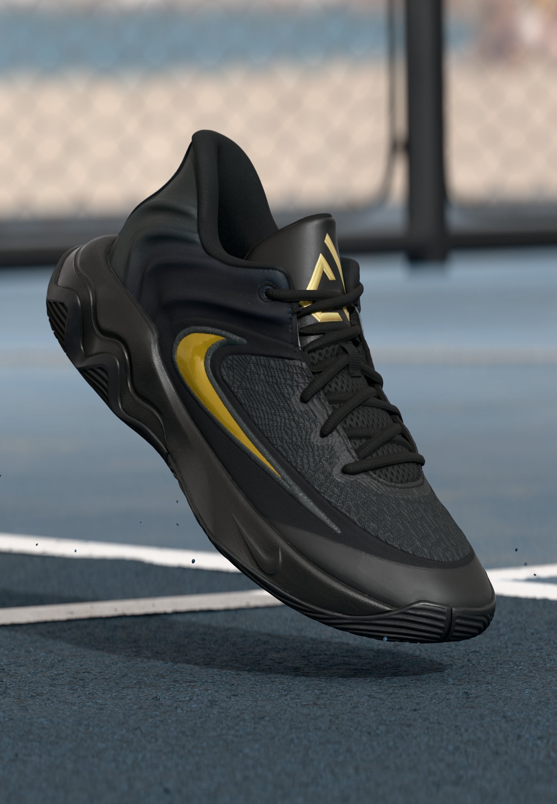 Nike Performance                     GIANNIS IMMORTALITY 4 - Chaussures de basket - black/metallic gold-coloured