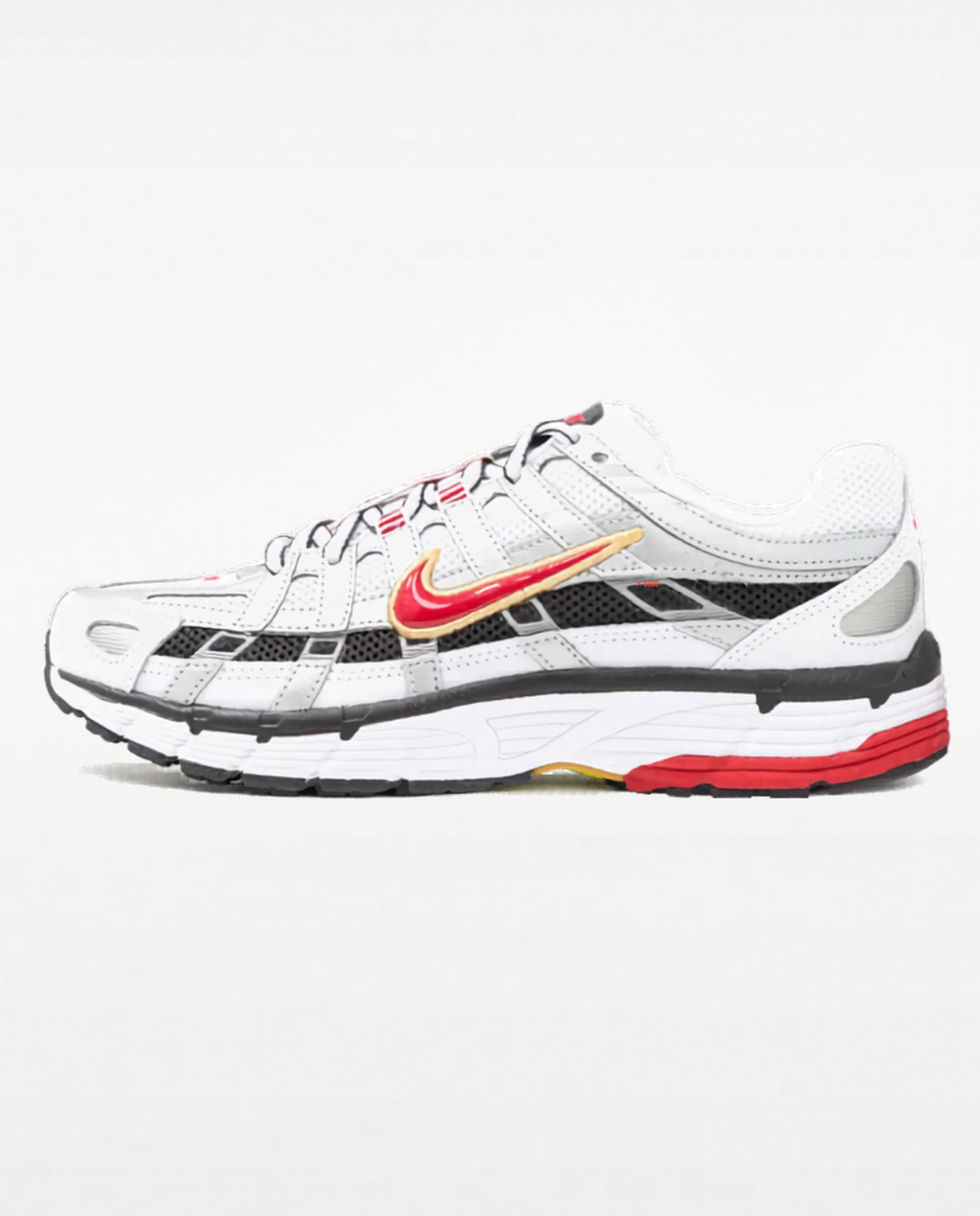 Nike Sportswear P 6000 - Baskets basses - white/varsity red/metallic platinum